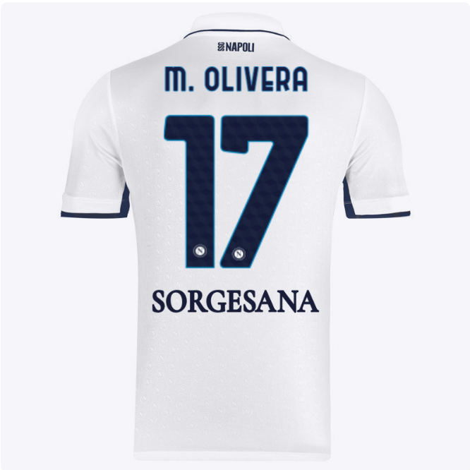 SSC Napoli Kits Collection | SSC Napoli Away Match Shirt 20242025 – 17 – Mathías Olivera Jerseys And Apparel For Fans