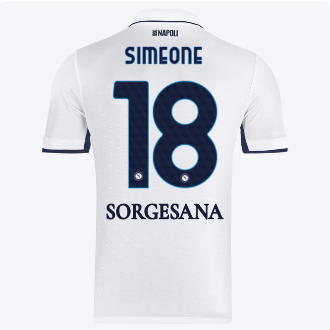 SSC Napoli Kits Collection | SSC Napoli Away Match Shirt 20242025 – 18 – Giovanni Simeone Jerseys And Apparel For Fans