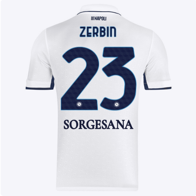 SSC Napoli Kits Collection | SSC Napoli Away Match Shirt 20242025 – 23 – Alessio Zerbin Jerseys And Apparel For Fans
