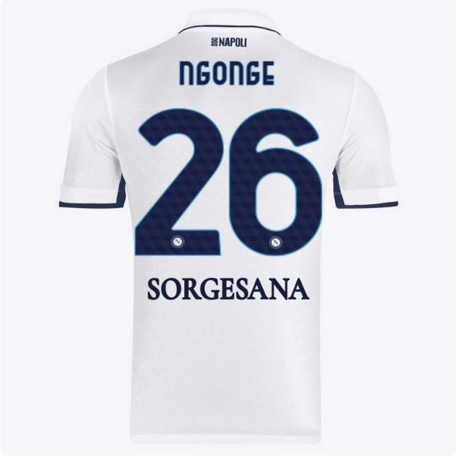 SSC Napoli Kits Collection | SSC Napoli Away Match Shirt 20242025 – 26 – Cyril Ngonge Jerseys And Apparel For Fans