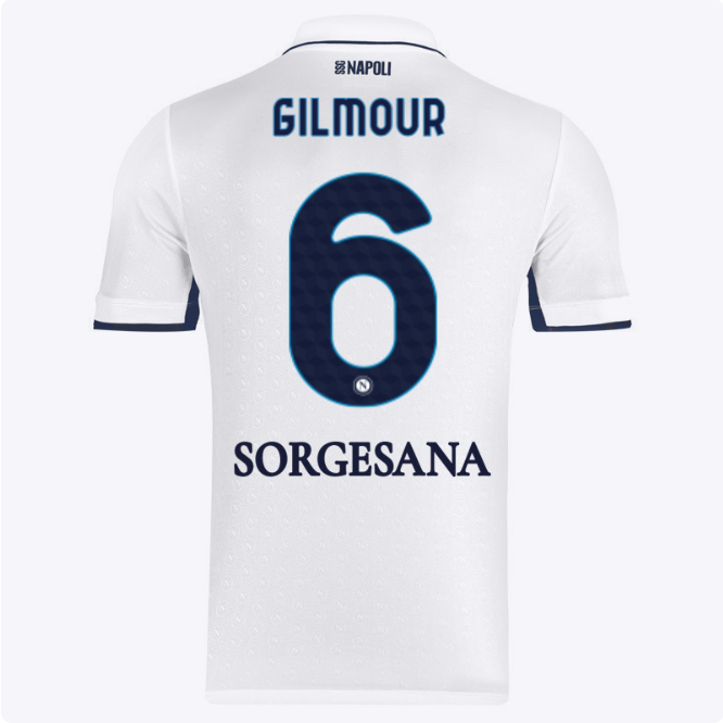 SSC Napoli Kits Collection | SSC Napoli Away Match Shirt 20242025 – 6 – Billy Gilmour Jerseys And Apparel For Fans