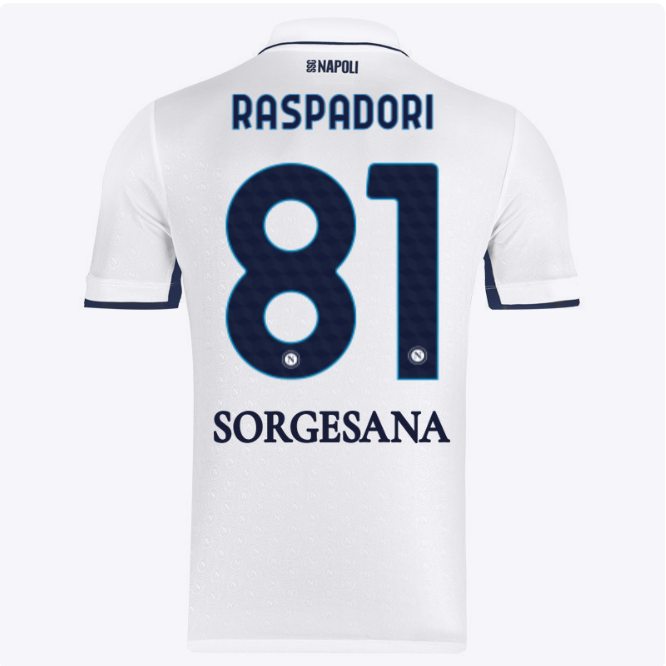 SSC Napoli Kits Collection | SSC Napoli Away Match Shirt 20242025 – 81 – Giacomo Raspadori Jerseys And Apparel For Fans