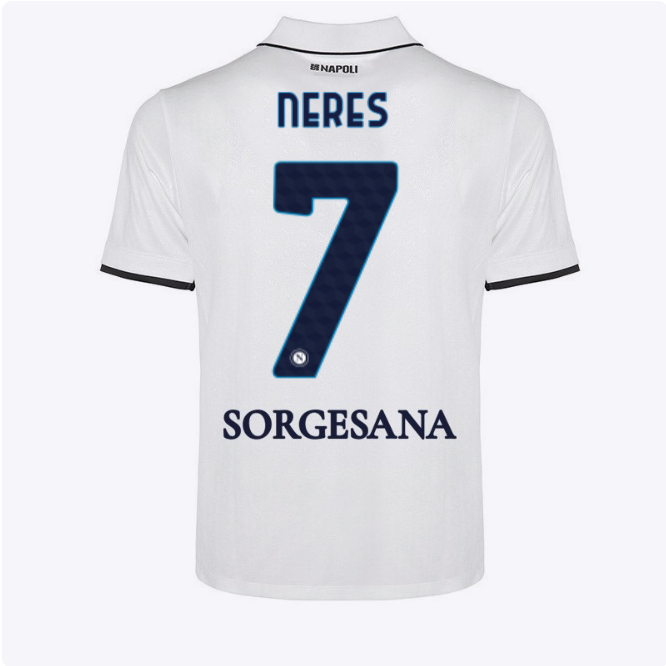 SSC Napoli Kits Collection | SSC Napoli Away Match Shirt for Kids 20242025 – 7 – David Neres Jerseys And Apparel For Fans