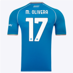 SSC Napoli Kits Collection | SSC Napoli Euro Home Match Shirt 20232024 – 17 – Mathías Olivera Jerseys And Apparel For Fans