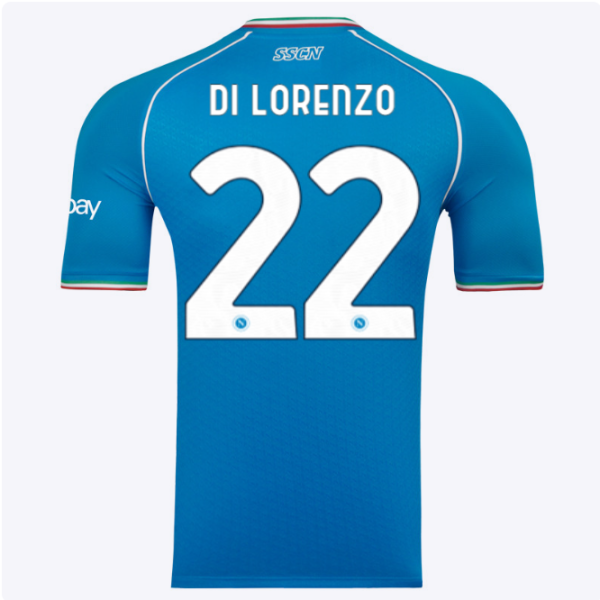 SSC Napoli Kits Collection | SSC Napoli Euro Home Match Shirt 20232024 – 22 – Giovanni Di Lorenzo Jerseys And Apparel For Fans