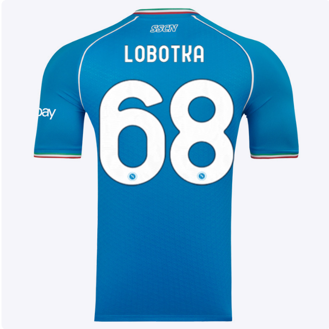 SSC Napoli Kits Collection | SSC Napoli Euro Home Match Shirt 20232024 – 68 – Stanislav Lobotka Jerseys And Apparel For Fans