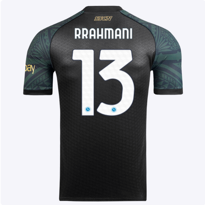 SSC Napoli Kits Collection | SSC Napoli Euro Third Match Shirt 20232024 – 13 – Amir Rrahmani Jerseys And Apparel For Fans