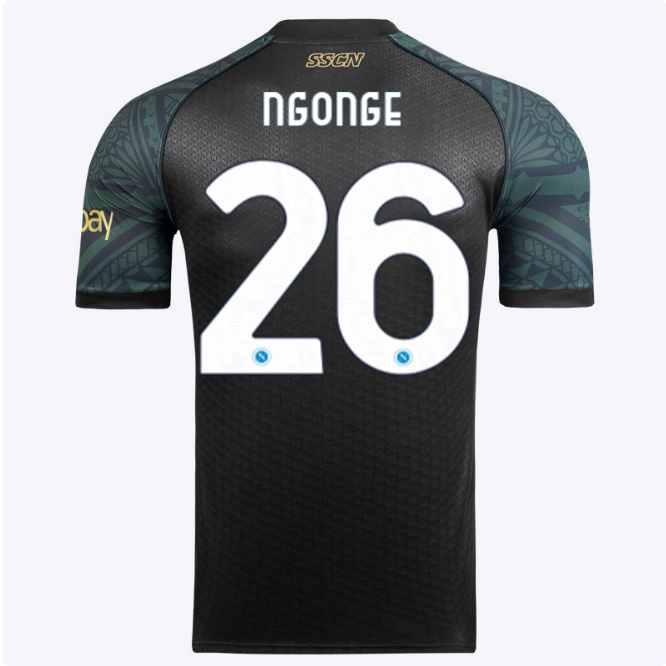 SSC Napoli Kits Collection | SSC Napoli Euro Third Match Shirt 20232024 – 26 – Cyril Ngonge Jerseys And Apparel For Fans