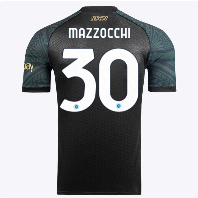 SSC Napoli Kits Collection | SSC Napoli Euro Third Match Shirt 20232024 – 30 – Pasquale Mazzocchi Jerseys And Apparel For Fans