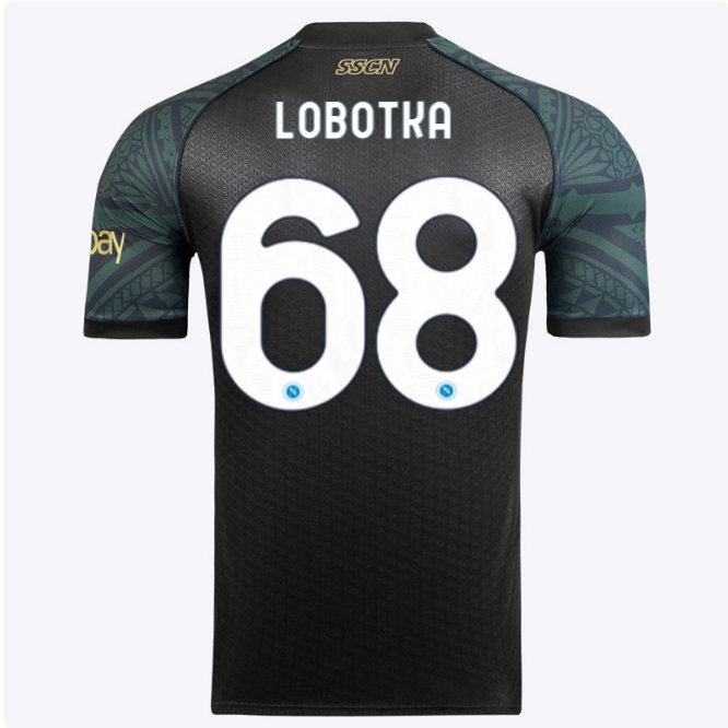 SSC Napoli Kits Collection | SSC Napoli Euro Third Match Shirt 20232024 – 68 – Stanislav Lobotka Jerseys And Apparel For Fans