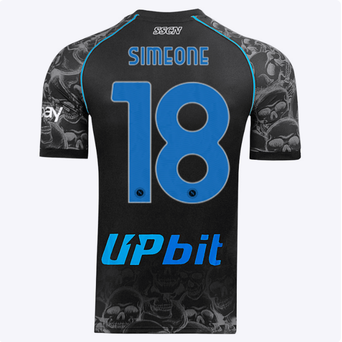SSC Napoli Kits Collection | SSC Napoli Halloween Match Shirt 20232024 – 18 – Giovanni Simeone Jerseys And Apparel For Fans