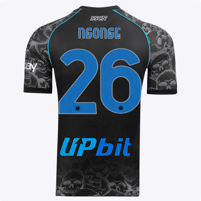 SSC Napoli Kits Collection | SSC Napoli Halloween Match Shirt 20232024 – 26 – Cyril Ngonge Jerseys And Apparel For Fans