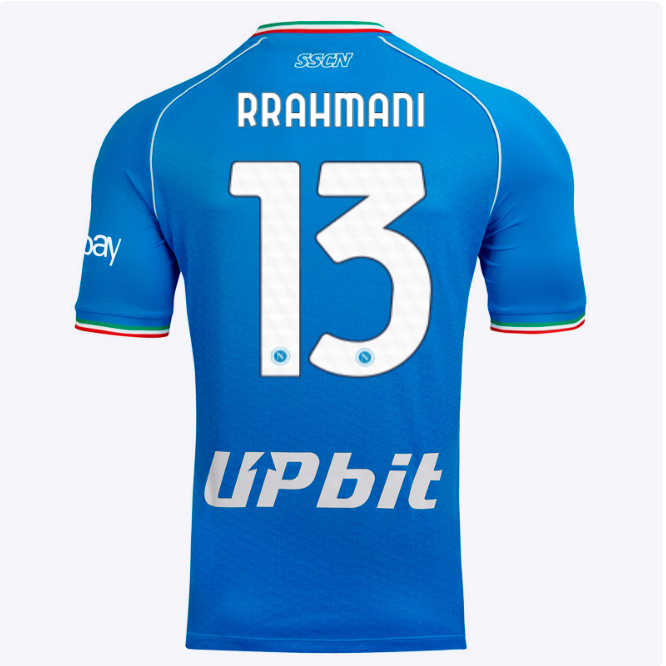 SSC Napoli Kits Collection | SSC Napoli Home Match Shirt 20232024 – 13 – Amir Rrahmani Jerseys And Apparel For Fans