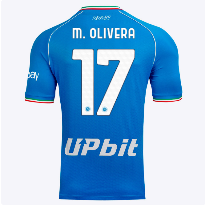 SSC Napoli Kits Collection | SSC Napoli Home Match Shirt 20232024 – 17 – Mathías Olivera Jerseys And Apparel For Fans