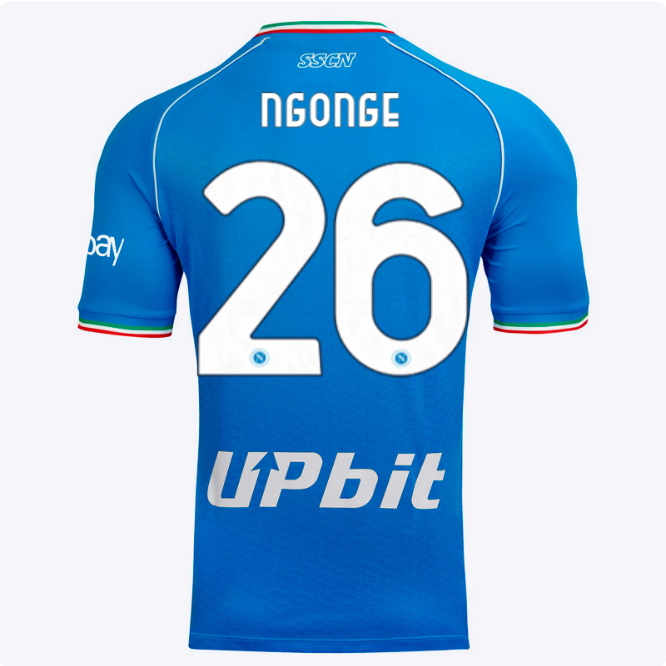 SSC Napoli Kits Collection | SSC Napoli Home Match Shirt 20232024 – 26 – Cyril Ngonge Jerseys And Apparel For Fans