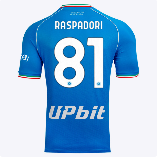 SSC Napoli Kits Collection | SSC Napoli Home Match Shirt 20232024 – 81 – Giacomo Raspadori Jerseys And Apparel For Fans
