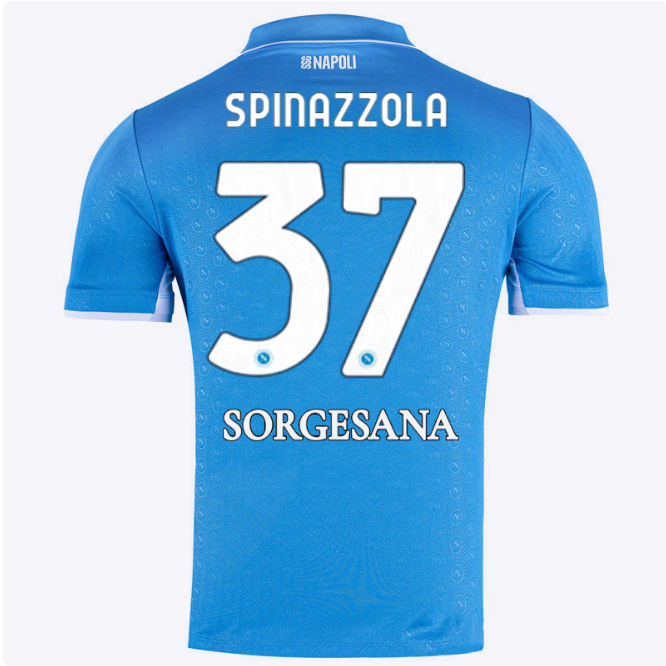 SSC Napoli Kits Collection | SSC Napoli Home Match Shirt 20242025 – 37 – Leonardo Spinazzola Jerseys And Apparel For Fans