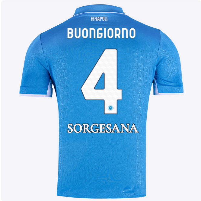 SSC Napoli Kits Collection | SSC Napoli Home Match Shirt 20242025 – 4 – Alessandro Buongiorno Jerseys And Apparel For Fans