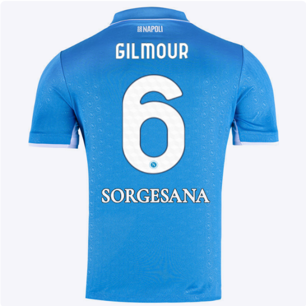 SSC Napoli Kits Collection | SSC Napoli Home Match Shirt 20242025 – 6 – Billy Gilmour Jerseys And Apparel For Fans