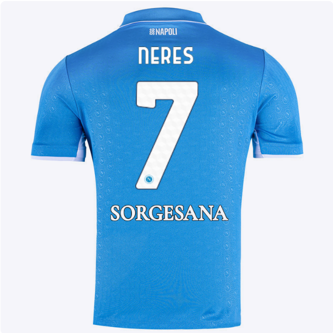 SSC Napoli Kits Collection | SSC Napoli Home Match Shirt 20242025 – 7 – David Neres Jerseys And Apparel For Fans