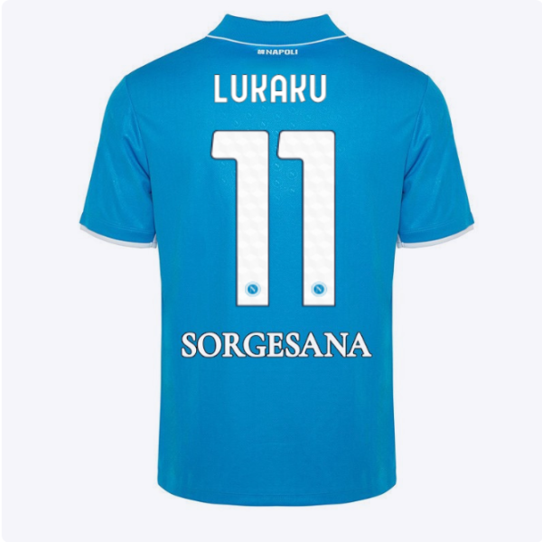 SSC Napoli Kits Collection | SSC Napoli Home Match Shirt for Kids 20242025 – 11 – Romelu Lukaku Jerseys And Apparel For Fans