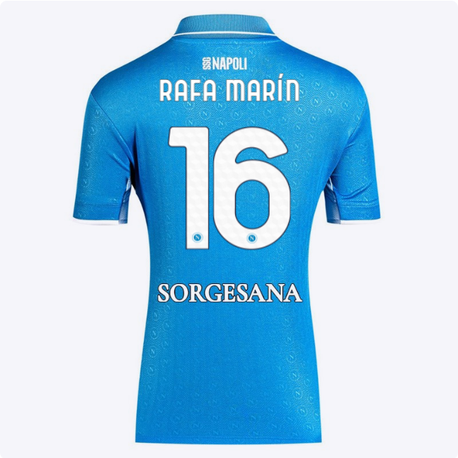 SSC Napoli Kits Collection | SSC Napoli Lady Home Match Shirt 20242025 – 16 – Rafa Marín Jerseys And Apparel For Fans