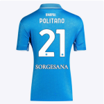 SSC Napoli Kits Collection | SSC Napoli Lady Home Match Shirt 20242025 – 21 – Matteo Politano Jerseys And Apparel For Fans