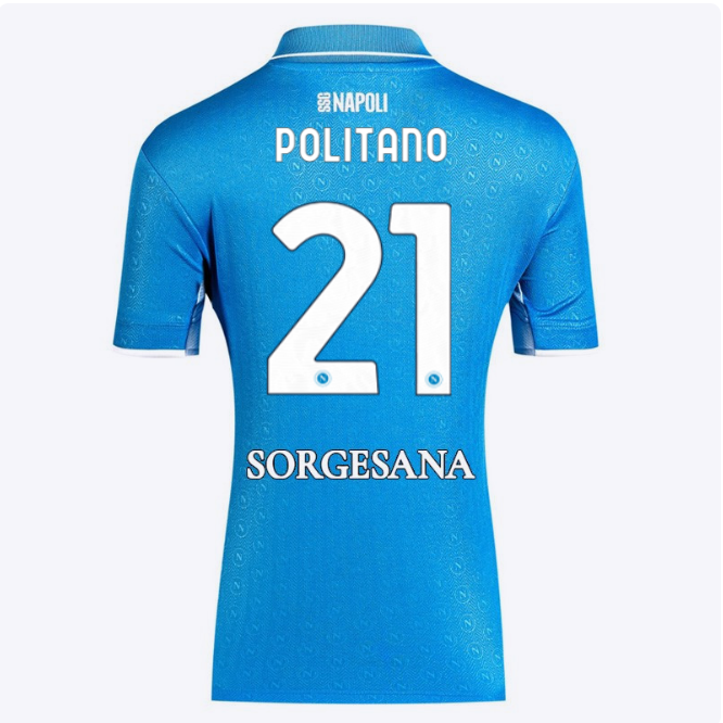 SSC Napoli Kits Collection | SSC Napoli Lady Home Match Shirt 20242025 – 21 – Matteo Politano Jerseys And Apparel For Fans