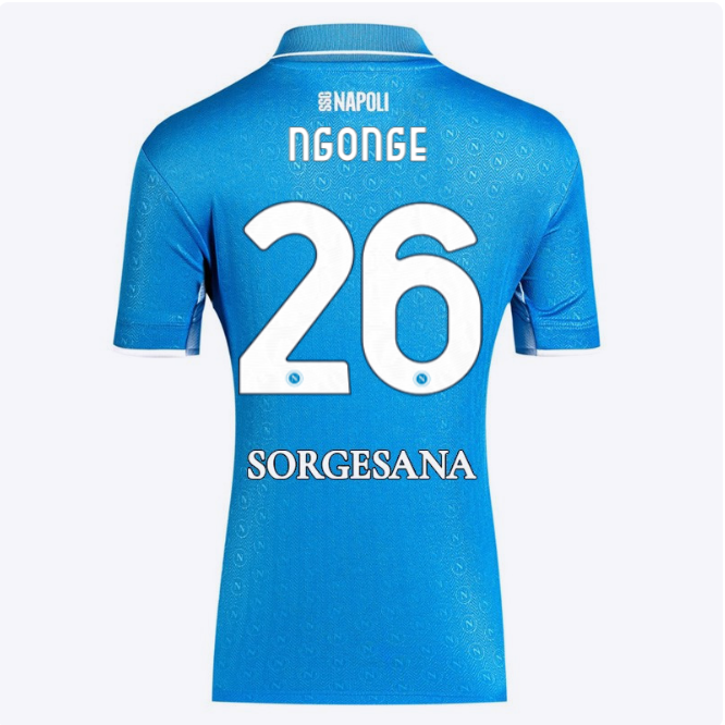 SSC Napoli Kits Collection | SSC Napoli Lady Home Match Shirt 20242025 – 26 – Cyril Ngonge Jerseys And Apparel For Fans