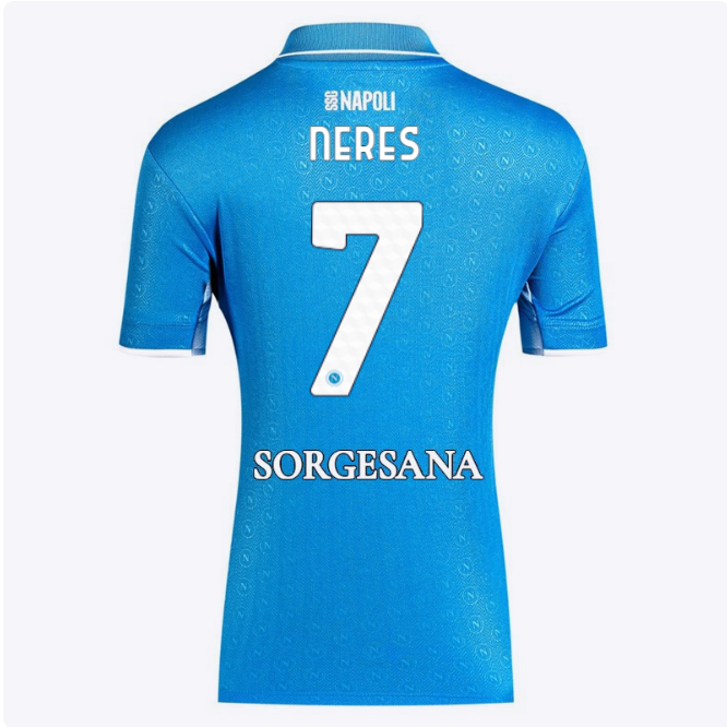 SSC Napoli Kits Collection | SSC Napoli Lady Home Match Shirt 20242025 – 7 – David Neres Jerseys And Apparel For Fans