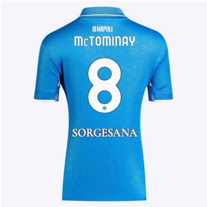 SSC Napoli Kits Collection | SSC Napoli Lady Home Match Shirt 20242025 – 8 – Scott McTominay Jerseys And Apparel For Fans