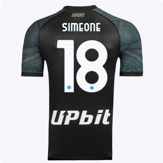 SSC Napoli Kits Collection | SSC Napoli Third Match Shirt 20232024 – 18 – Giovanni Simeone Jerseys And Apparel For Fans