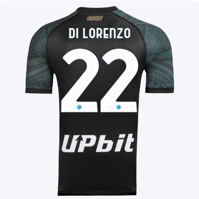 SSC Napoli Kits Collection | SSC Napoli Third Match Shirt 20232024 – 22 – Giovanni Di Lorenzo Jerseys And Apparel For Fans