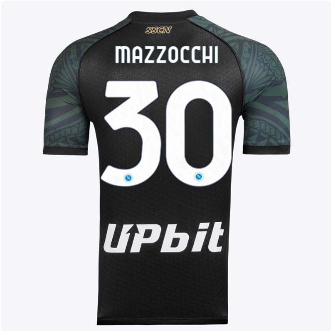 SSC Napoli Kits Collection | SSC Napoli Third Match Shirt 20232024 – 30 – Pasquale Mazzocchi Jerseys And Apparel For Fans
