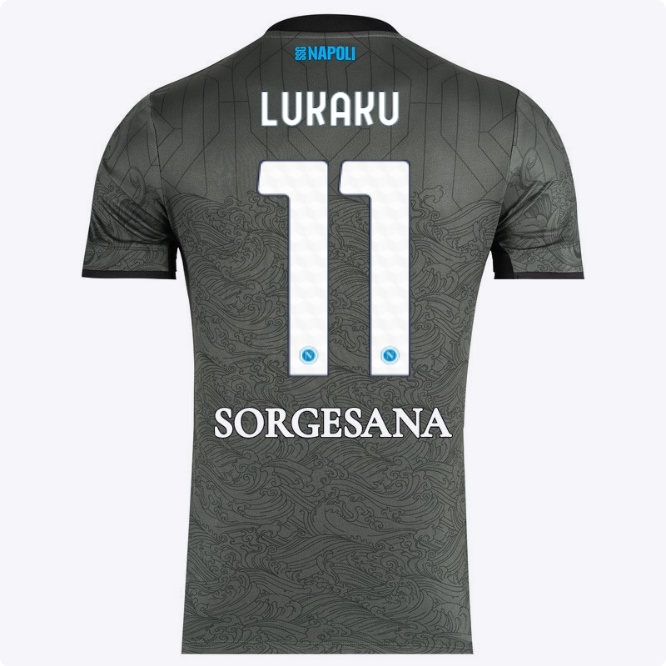 SSC Napoli Kits Collection | SSC Napoli Third Match Shirt 20242025 – 11 – Romelu Lukaku Jerseys And Apparel For Fans
