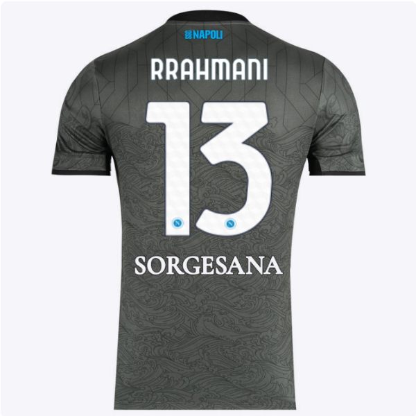 SSC Napoli Kits Collection | SSC Napoli Third Match Shirt 20242025 – 13 – Amir Rrahmani Jerseys And Apparel For Fans
