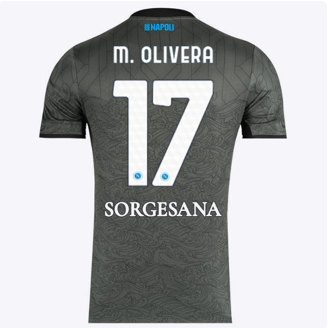 SSC Napoli Kits Collection | SSC Napoli Third Match Shirt 20242025 – 17 – Mathías Olivera Jerseys And Apparel For Fans