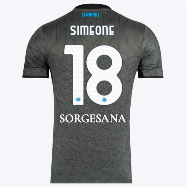 SSC Napoli Kits Collection | SSC Napoli Third Match Shirt 20242025 – 18 – Giovanni Simeone Jerseys And Apparel For Fans