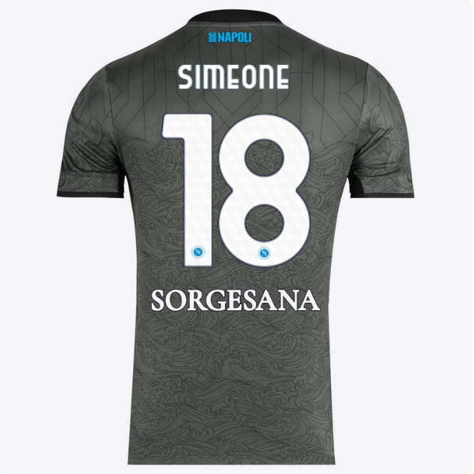 SSC Napoli Kits Collection | SSC Napoli Third Match Shirt 20242025 – 18 – Giovanni Simeone Jerseys And Apparel For Fans