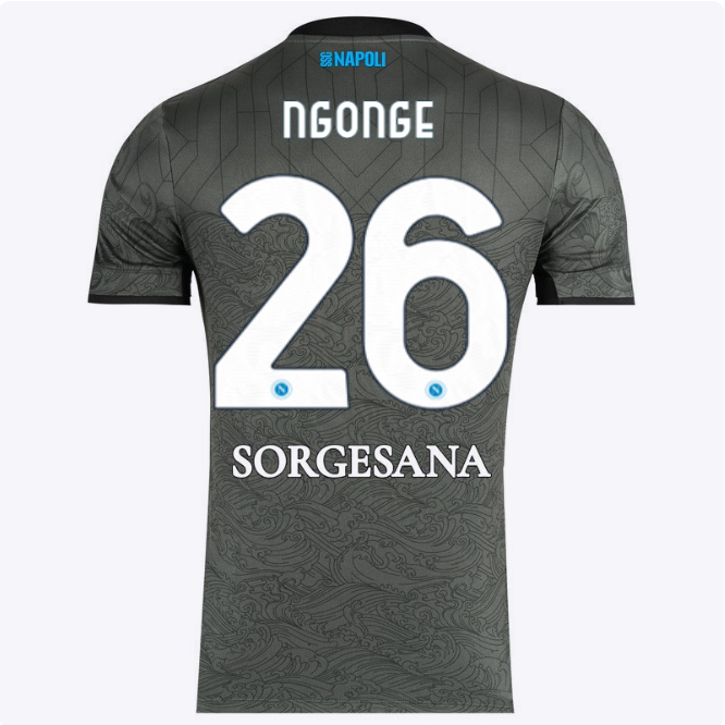 SSC Napoli Kits Collection | SSC Napoli Third Match Shirt 20242025 – 26 – Cyril Ngonge Jerseys And Apparel For Fans