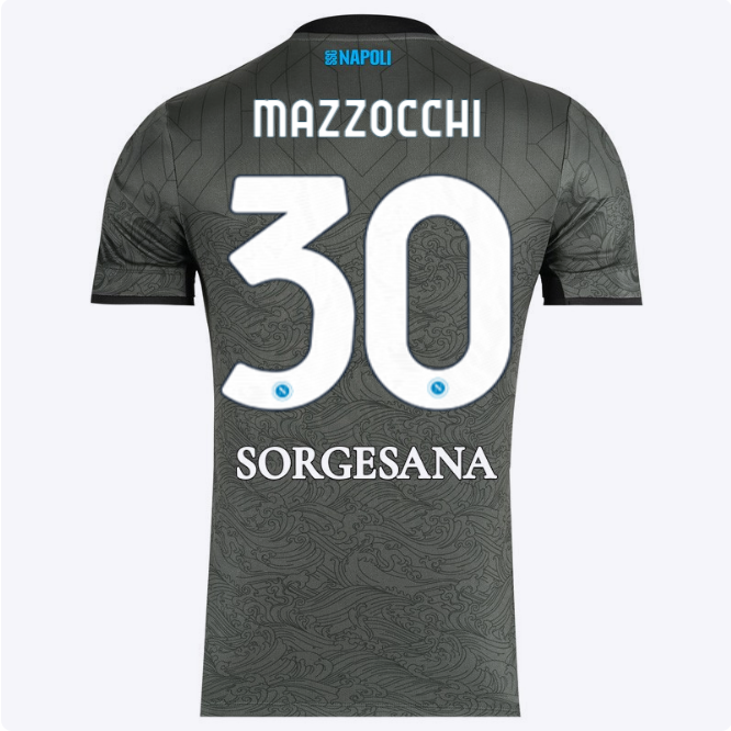SSC Napoli Kits Collection | SSC Napoli Third Match Shirt 20242025 – 30 – Pasquale Mazzocchi Jerseys And Apparel For Fans