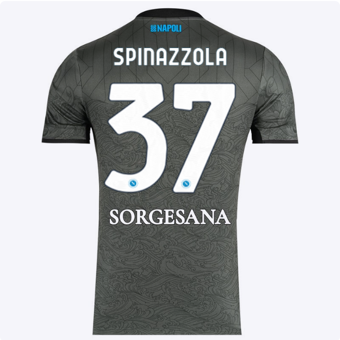 SSC Napoli Kits Collection | SSC Napoli Third Match Shirt 20242025 – 37 – Leonardo Spinazzola Jerseys And Apparel For Fans