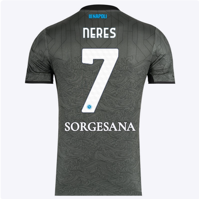 SSC Napoli Kits Collection | SSC Napoli Third Match Shirt 20242025 – 7 – David Neres Jerseys And Apparel For Fans