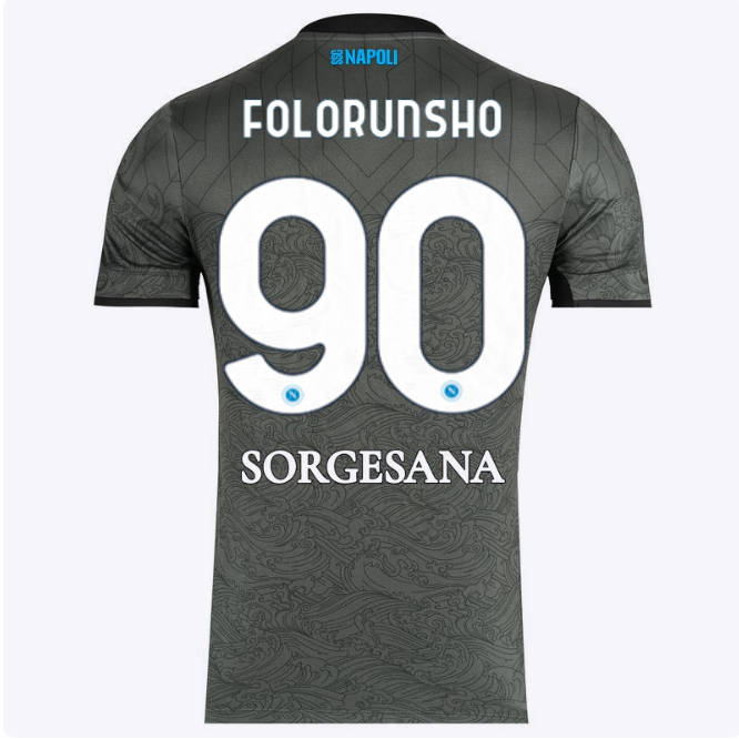 SSC Napoli Kits Collection | SSC Napoli Third Match Shirt 20242025 – 90 – Michael Folorunsho Jerseys And Apparel For Fans