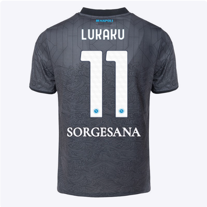 SSC Napoli Kits Collection | SSC Napoli Third Match Shirt for Kids 20242025 – 11 – Romelu Lukaku Jerseys And Apparel For Fans