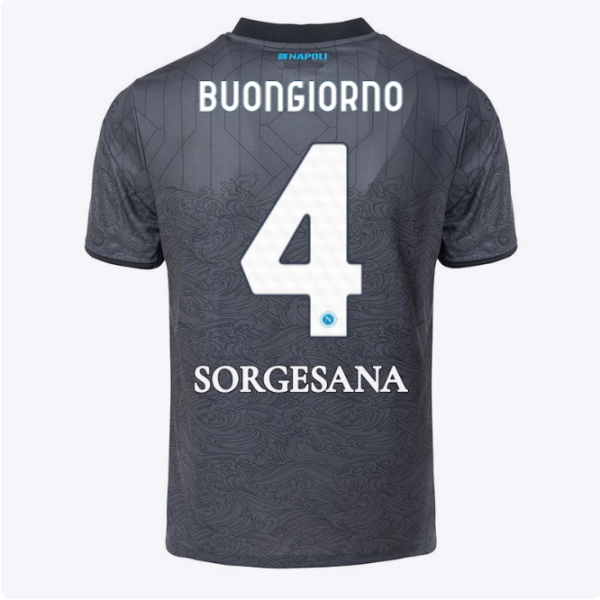 SSC Napoli Kits Collection | SSC Napoli Third Match Shirt for Kids 20242025 – 4 – Alessandro Buongiorno Jerseys And Apparel For Fans