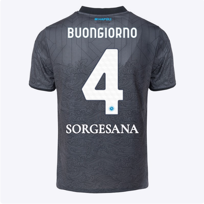 SSC Napoli Kits Collection | SSC Napoli Third Match Shirt for Kids 20242025 – 4 – Alessandro Buongiorno Jerseys And Apparel For Fans