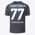 SSC Napoli Kits Collection | SSC Napoli Third Match Shirt for Kids 20242025 – 77 – Khvicha Kvaratskhelia Jerseys And Apparel For Fans