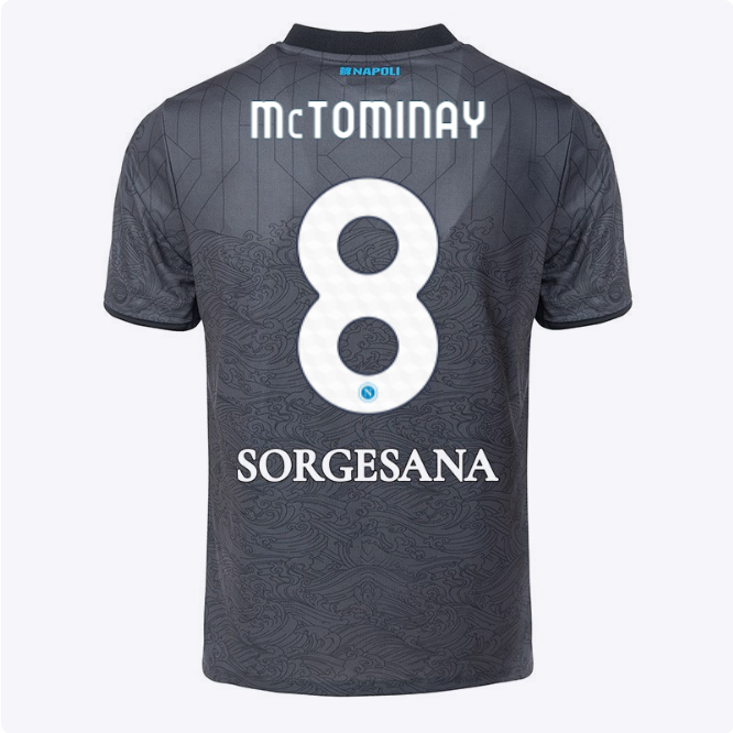SSC Napoli Kits Collection | SSC Napoli Third Match Shirt for Kids 20242025 – 8 – Scott McTominay Jerseys And Apparel For Fans