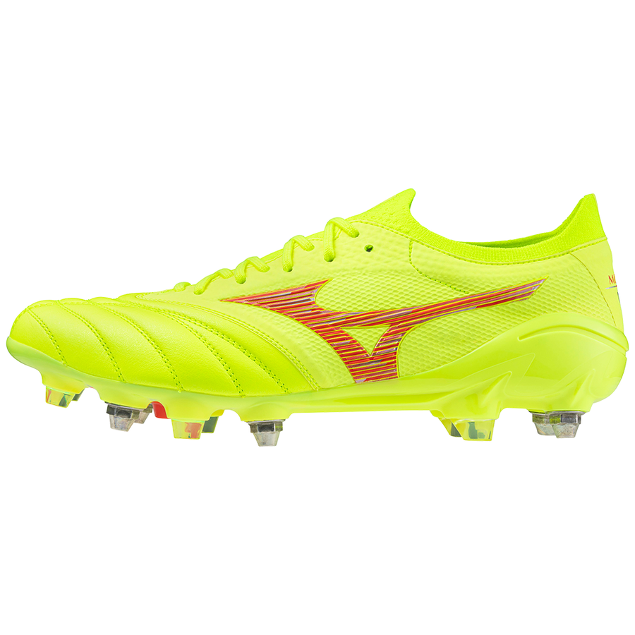 Mizuno MORELIA NEO IV BETA JAPAN MIX SafetyYllw FieryCorl2 SftyYllw